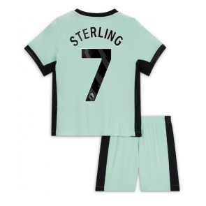 Chelsea Raheem Sterling #7 Tredje trøje Børn 2023-24 Kort ærmer (+ korte bukser)
